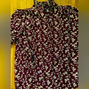 Floral Patterned Shirt Ann Taylor button down, large